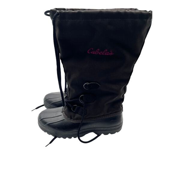 Women’s Cabela’s Insulated Winter Snow Boots Size 8 Black Excellent Condition - Picture 1 of 6